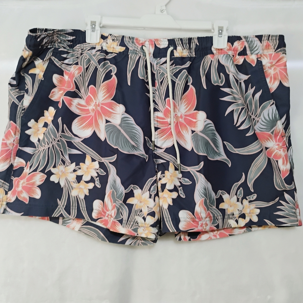 American Eagle Tropical Floral Hawaiian Swim Trunks Shorts Mens XXL 2XL NWT‎ F